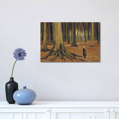 iCanvas "A Girl in a Wood, 1882 " by Vincent van Gogh Canvas Print