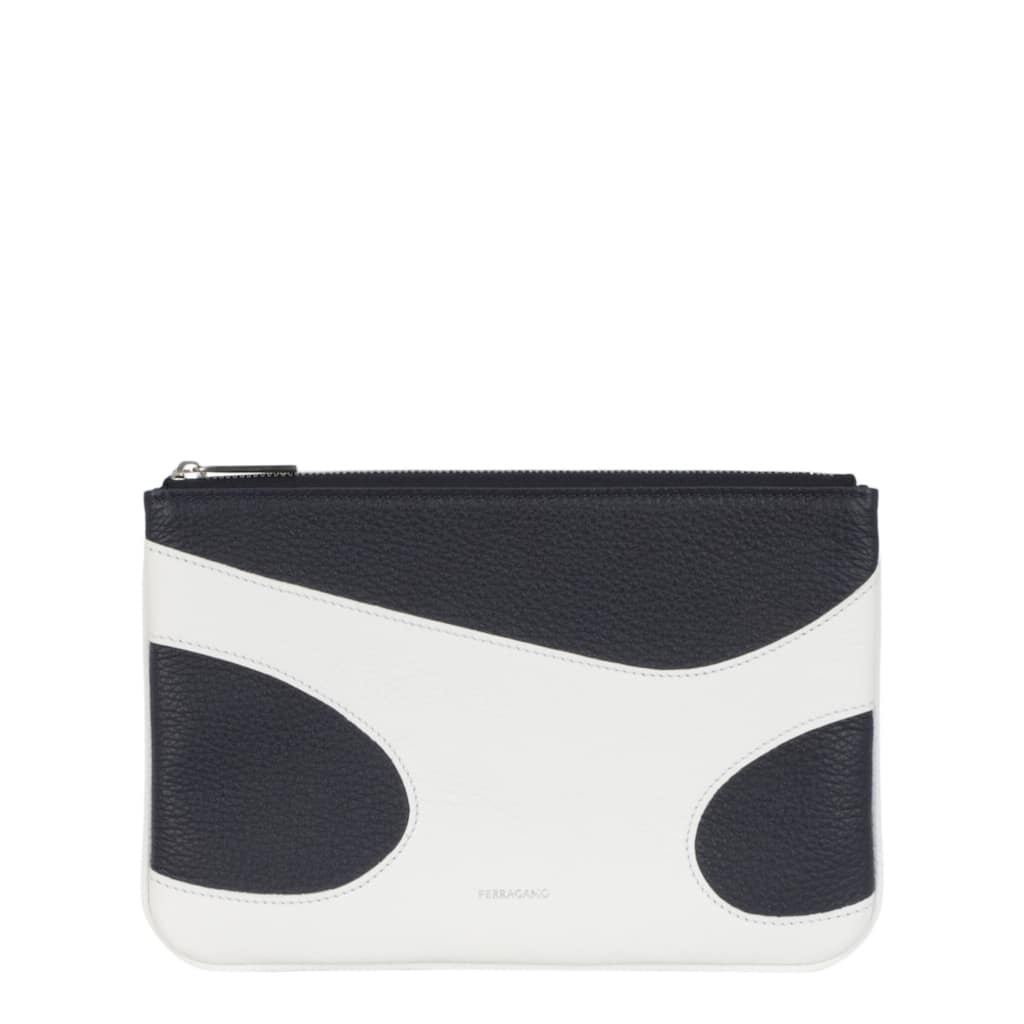 Ferragamo Cut-Out Pebbled Leather Phone Pouch