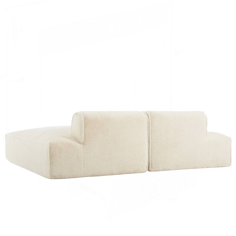 Spacious Foam-Filled Modular Sofa Bed for Living Room, Elderly-Friendly Design