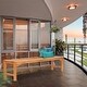 preview thumbnail 2 of 6, Chic Teak Santa Monica Outdoor Teak Wood Backless Bench, 6 foot