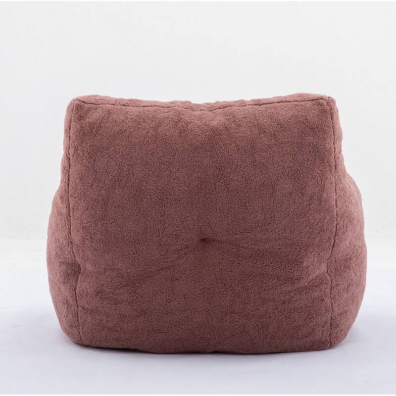 Soft Teddy Cloth Bean Bag Chair Tufted Foam Filling