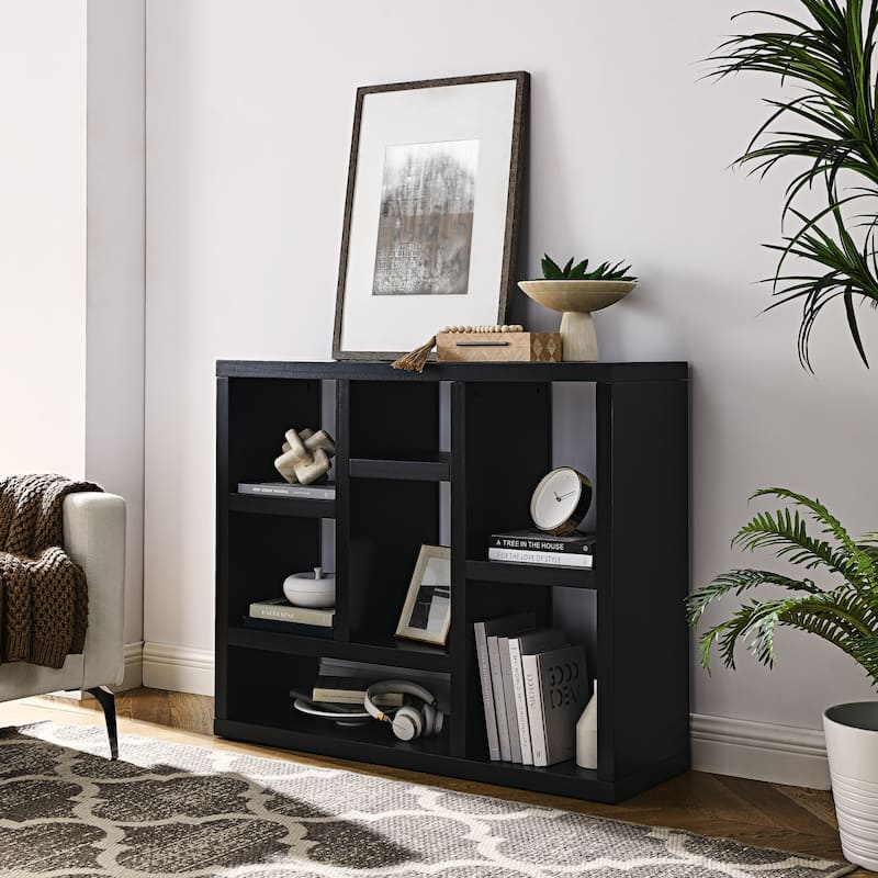 3-Shelf Solid Wood Bookcase Vintage Storage Cabinet Rack