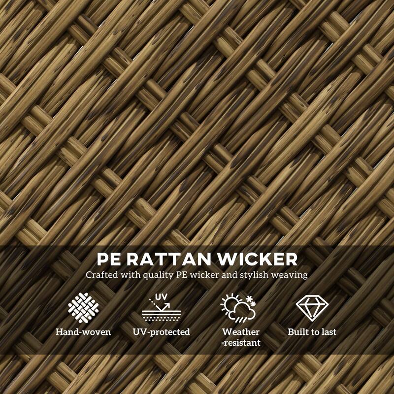 GDFStudio Outdoor Zephyr PE Rattan 3 Piece Bistro Set