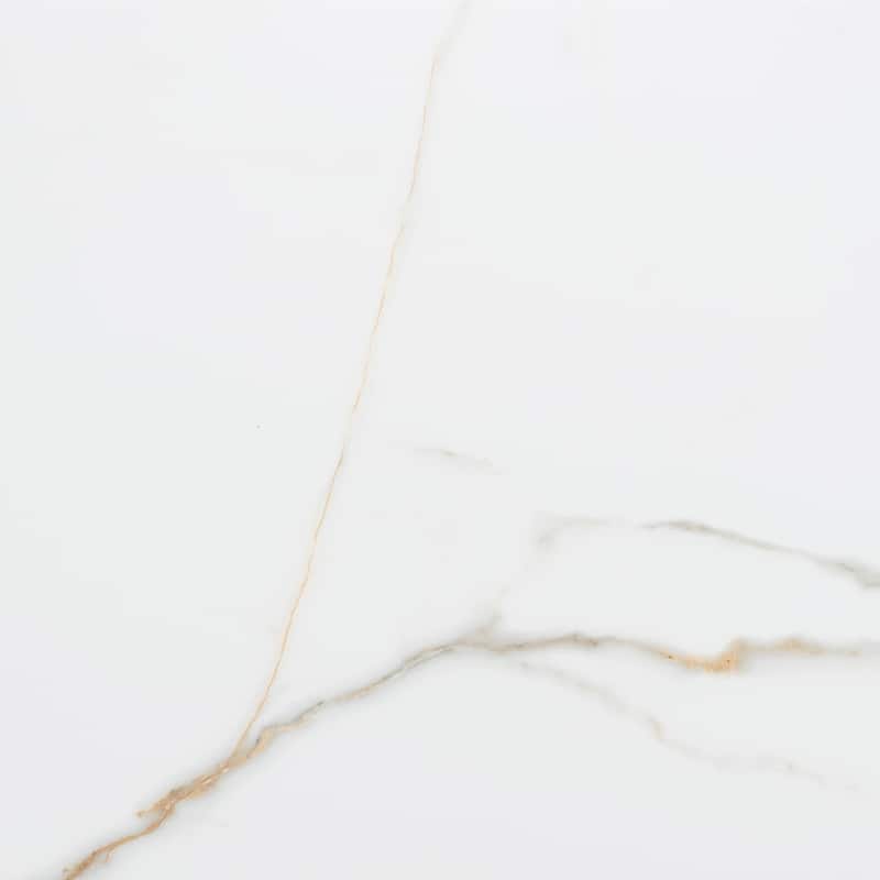 Chronos 13x13 White/ Gold Matte Marble Look Porcelain Tile - Floor, Wall