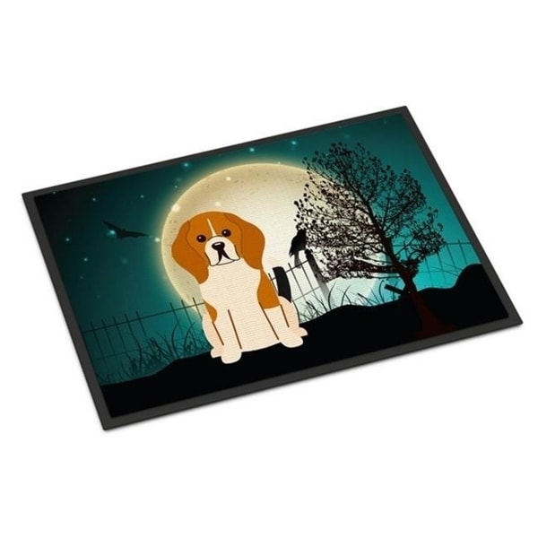 Carolines Treasures BB2230MAT Halloween Scary Beagle Tricolor Indoor or Outdoor Mat 18 x 0.25 x 27 in.