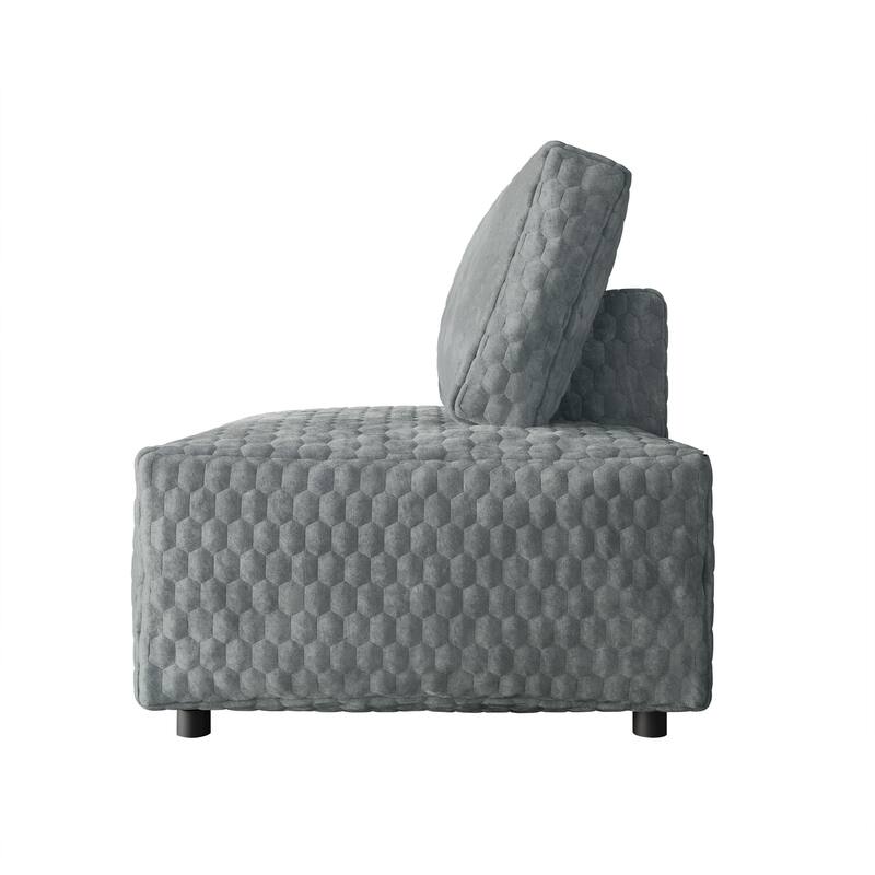 Clayfell Amos Velvet Accent Chair for Living Room - Removable Cover, High-Density Foam & Silent Footrest