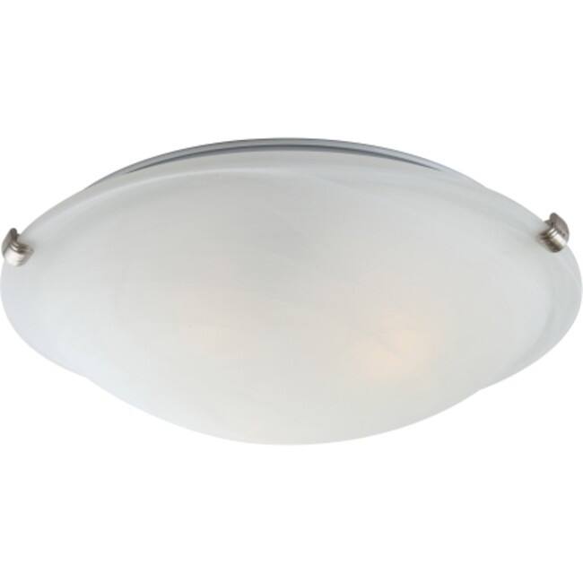 Volume Lighting 3 Light 16" Wide Flush Mount Bowl Ceiling Fixture - Brushed Nickel