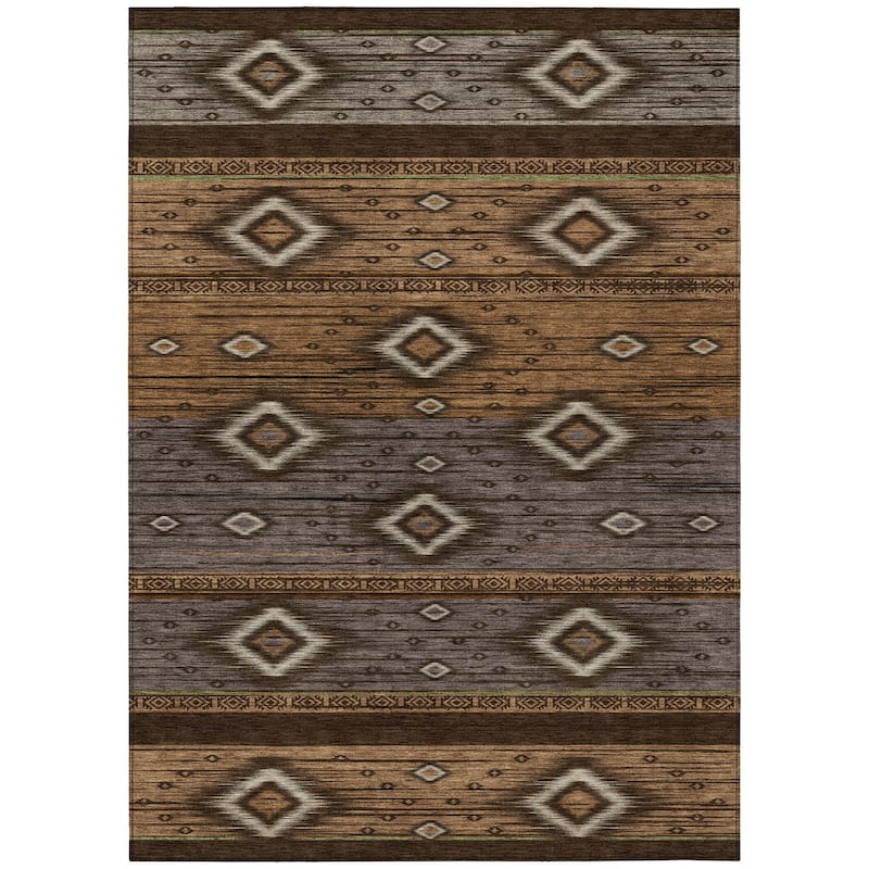 HomeRoots Tribal Transitional Rectangle Outdoor Rug