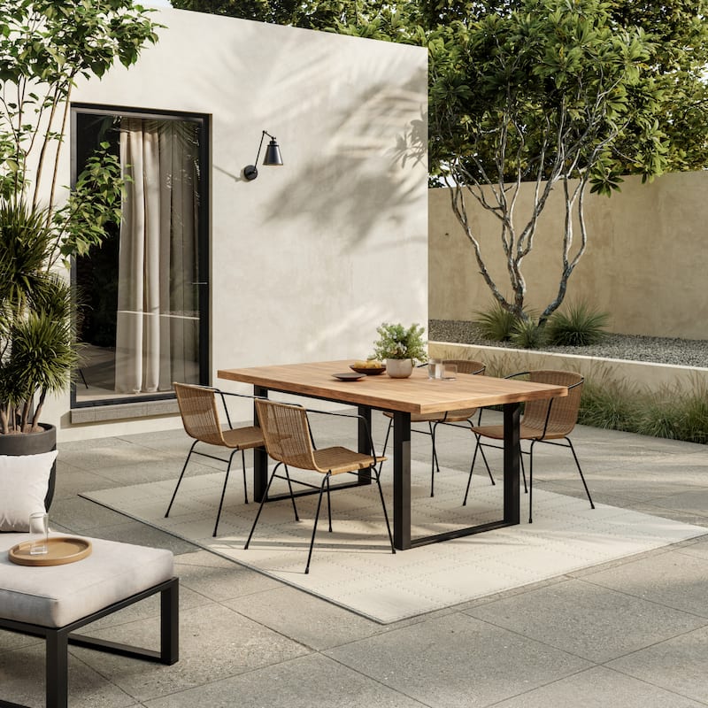 Nourison Horizon Indoor/Outdoor Geometric Area Rug - 6' x 9' - Grey