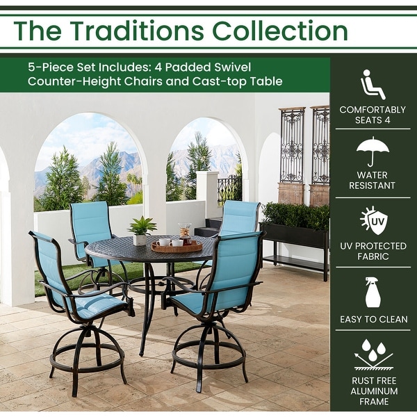 Hanover traditions 5 piece best sale patio set
