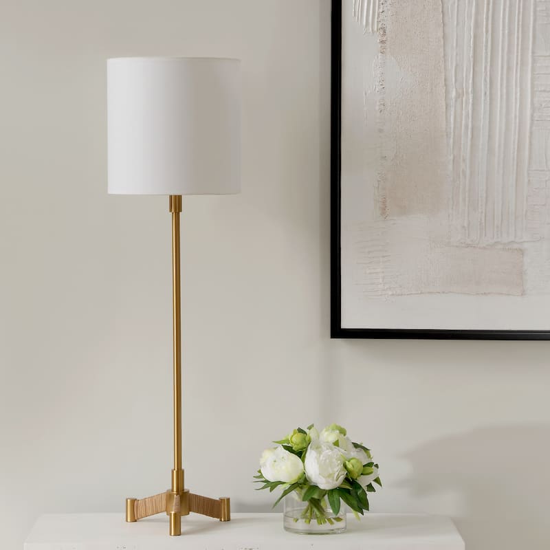 Uttermost Lautoka Brass Buffet Lamp - 36" H X 10" W X 10" D