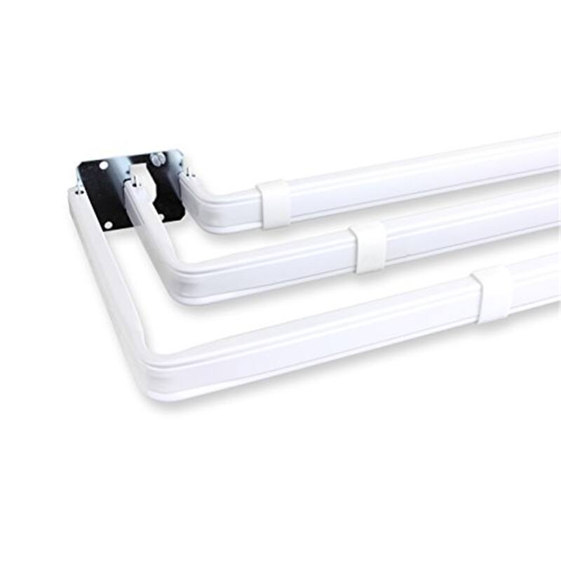 Lockseam Adjustable Curtain Rod - 28 to 48 Inch Steel Drapery Rod