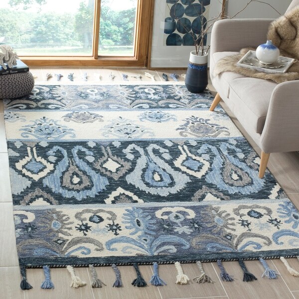 Safavieh Handmade Suzani Dilys Boho Tribal Wool Rug. Opens flyout.