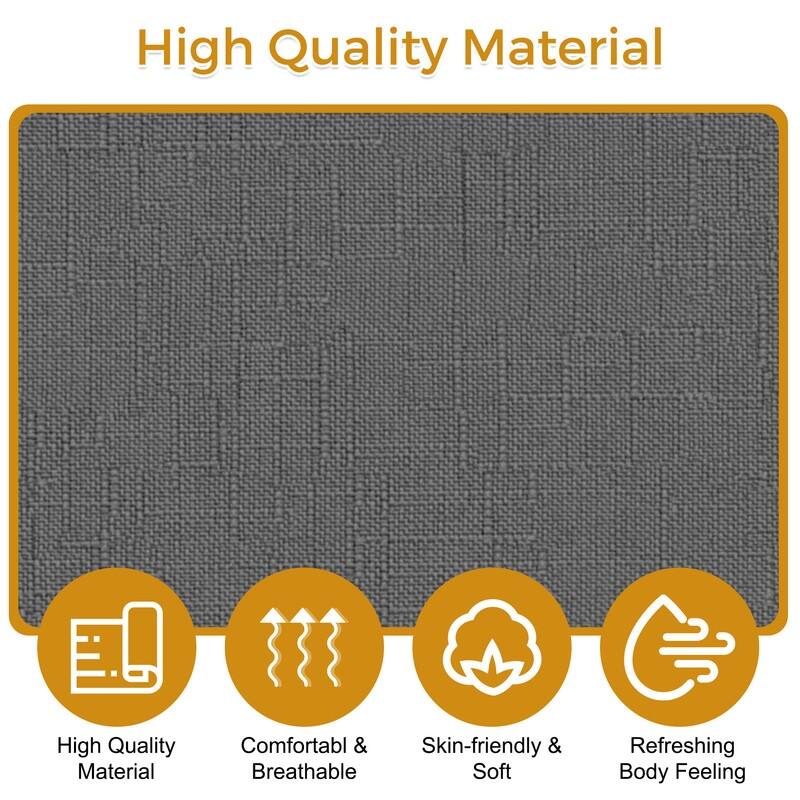 Fabric Upholstered Dining Chairs Button Tufted Nailhead Trim Accent Chairs Set of 2