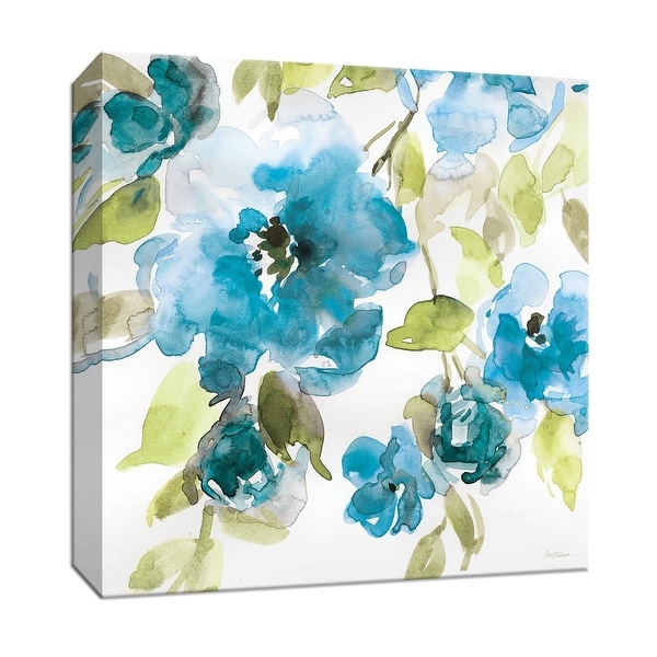 PTM Images 9-147371 PTM Canvas Collection 12" x 12" - "Belle's Blue I" Giclee Flowers Art Print on Canvas