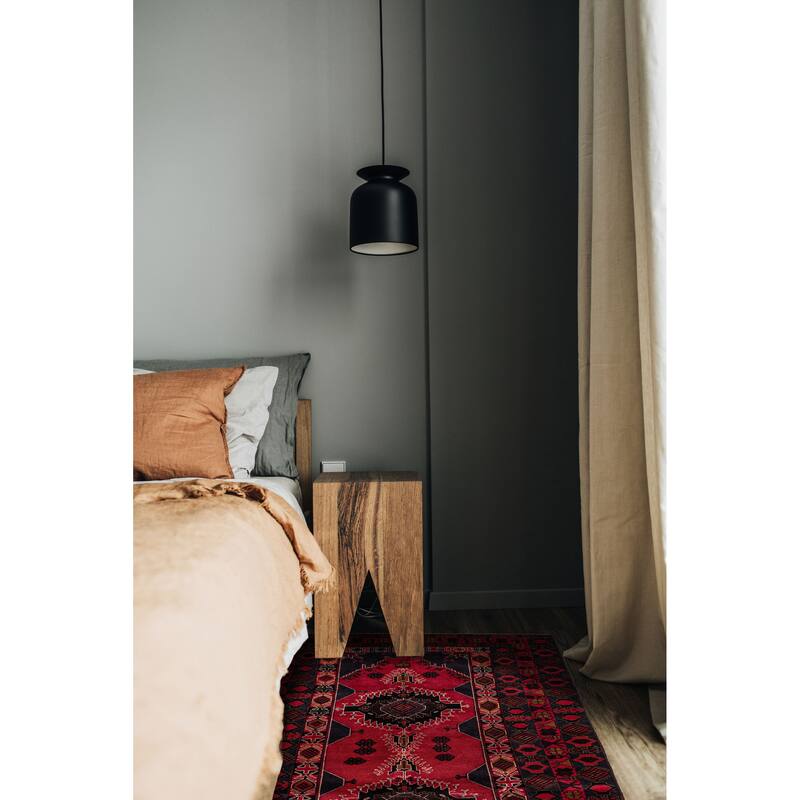 ECARPETGALLERY Hand-knotted Teimani Red Wool Rug - 3'8 x 6'5