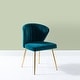preview thumbnail 61 of 101, Luna Upholstered Tufted Back Side Chair with Goldtone Legs