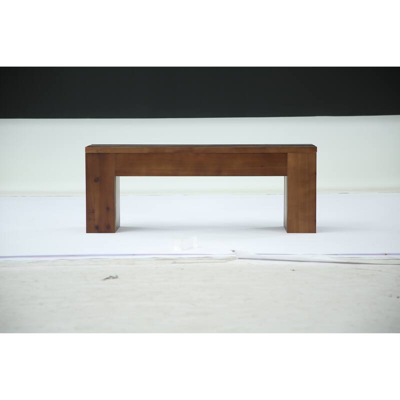47.24 Inches Solid Wood Bench for Bedroom End of Bed