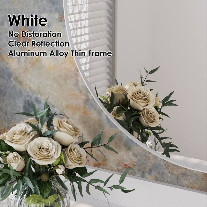 Modern Bathroom Wall Mounted Anodized Aluminum Framed Wall Vanity Mirror