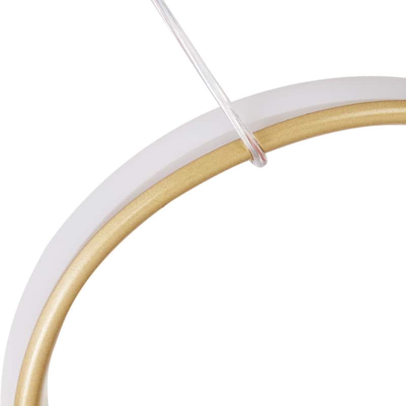 1-Light Wavy Linear Curve Adjustable LED Chandelier - 17.7"D×6.7"W×65.5"H(Adjustable)