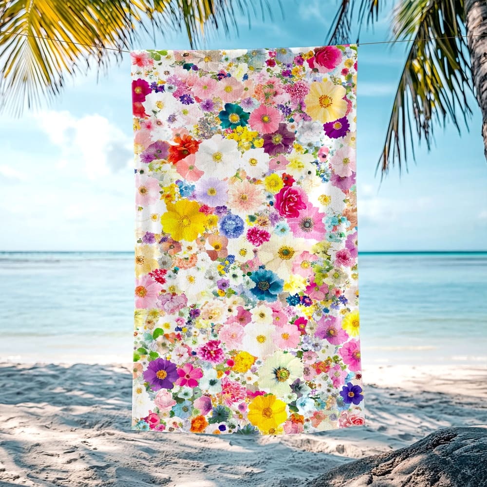 Floral Beach Towel Quick Dry Swimming Pool Towel 30"x60"