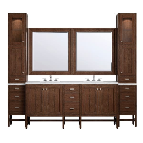 slide 2 of 9, James Martin Vanities E444-V72GP-C-EJP Addison 102" Double Basin Mid-Century Acacia - Wood Finish