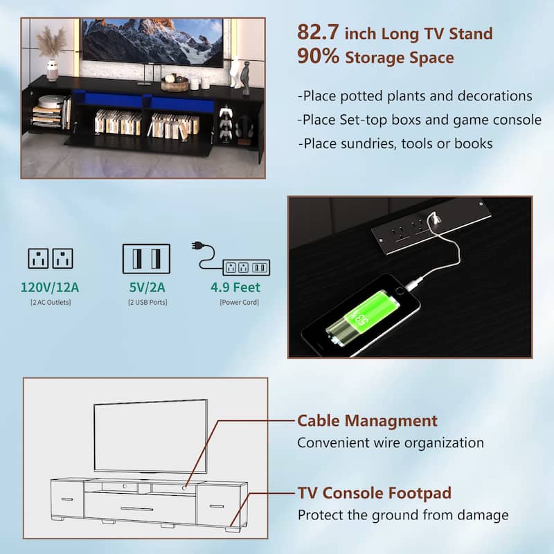 TV Cabinets Stand with LED
