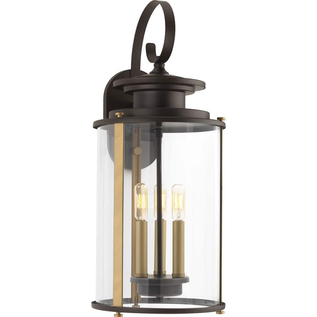 Squire Collection Three-Light Large Wall Lantern - 22.370" x 13.250" x 12.620"