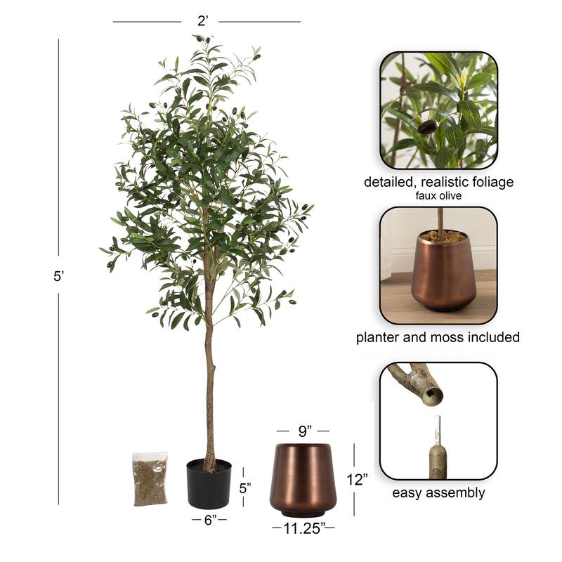 Kate and Laurel Oliveira Faux Olive Tree