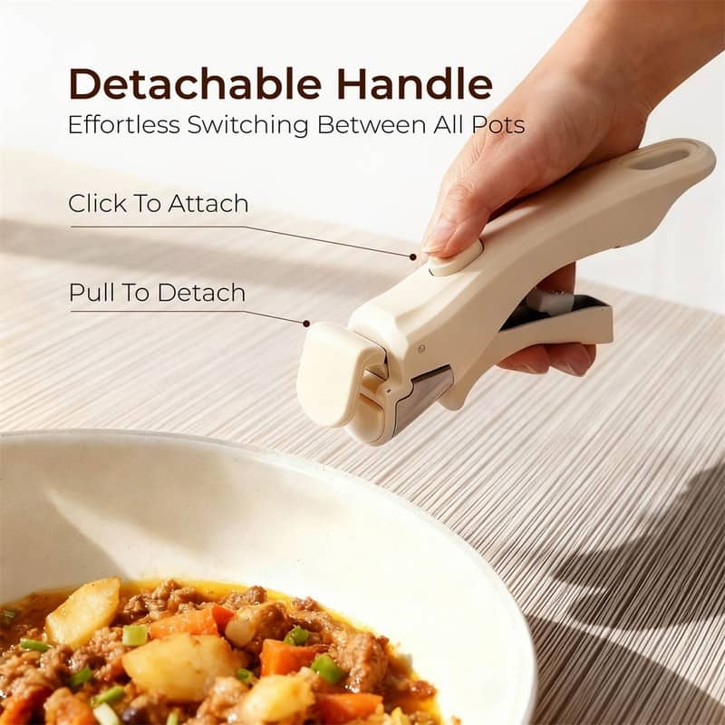 22 Pcs Nonstick Pots And Pans Set Cast Aluminum Cookware Set With Detachable Handles