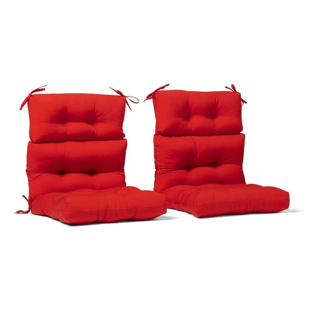 44-in x 22-in Solid Color Outdoor High-back Chair Cushions (Set of 2) (Cushions Only)