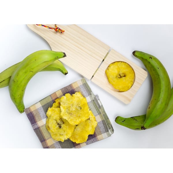 Bene Casa large wooden tostonera, plantain smasher, dough flattener