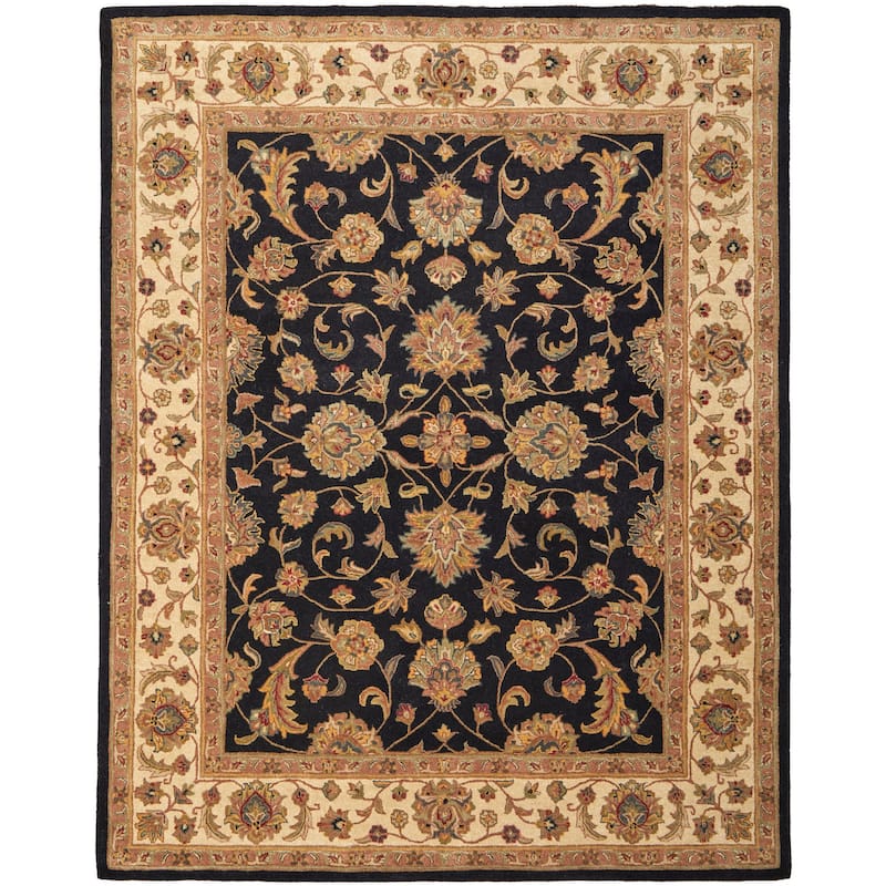 Grand Bazaar Oleg Hand Tufted Oriental Traditional Area Rug - 5' x 8' - Black/Gold/Tan