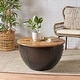 preview thumbnail 10 of 8, Algonac Modern Industrial Handcrafted Mango Wood Coffee Table by Christopher Knight Home