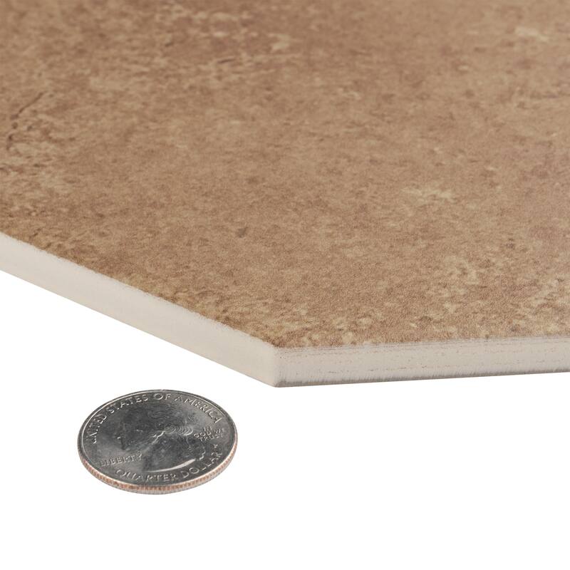 Merola Tile Volterra Kayak Rosso 6-1/2" x 12-1/2" Porcelain Floor and Wall Tile