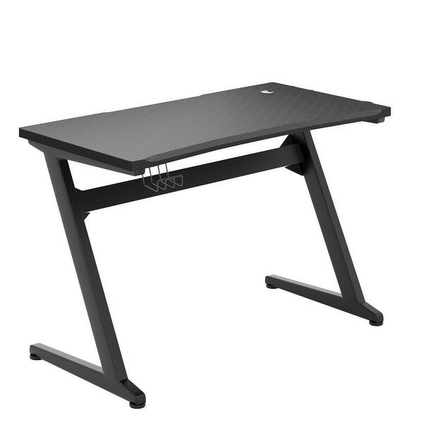Gymax Gaming Desk Computer Studio Desk Pc Table Z Shape Gamer On Sale Overstock