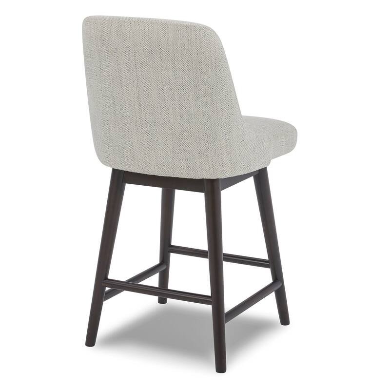 Spruce & Spring Hazel Upholstered Counter Height Swivel Barstool with Back