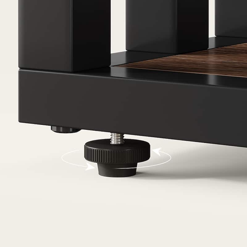 63 Inch Console Table, 3-Tier Entryway Table with Arched Metal Frame