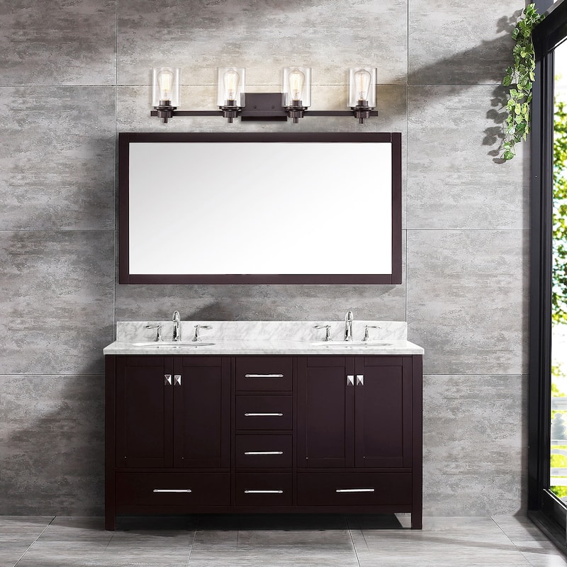Bathroom Vanity Light 4-Light Dimmable with Clear Glass - 8*33*8