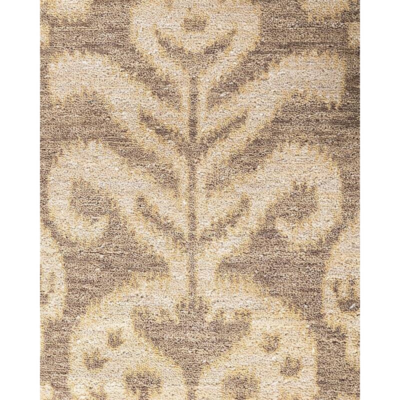 Ikat One-of-a-Kind Handmade Area Rug - Gray, 8' 2" x 10' 2" - 8' 2" x 10' 2"