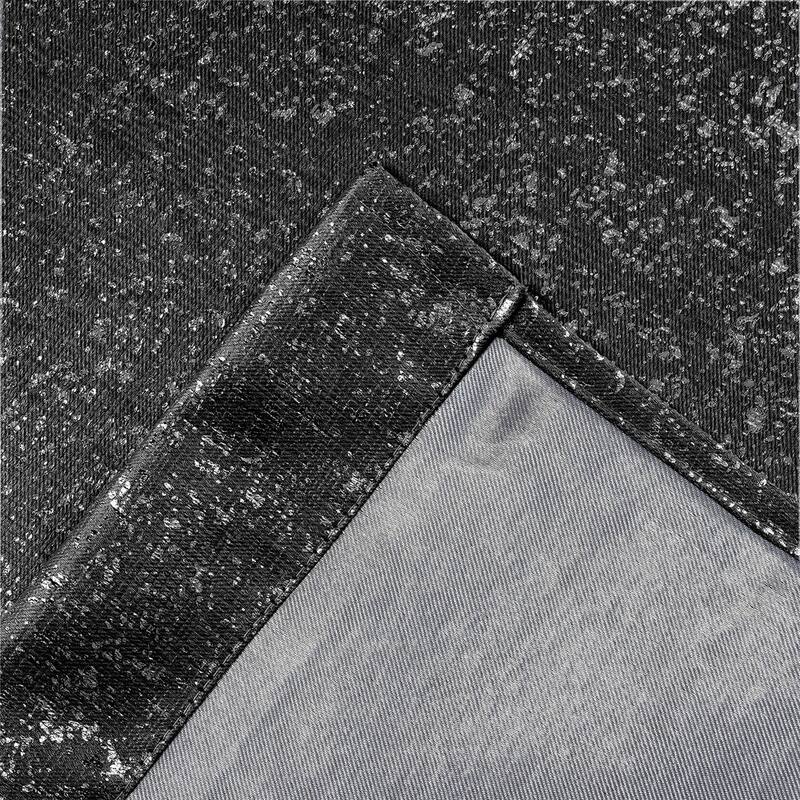 Dainty Home 2 Pack Artisinal 100% Blackout Grommet Curtain Panel Pair with 3D Lurex Texture