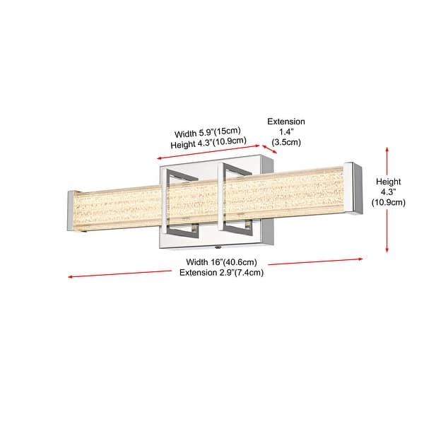 dimension image slide 1 of 3, Elias LED Wall Sconce