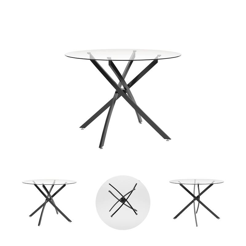 Signature Design by Ashley Pharwynn Black Dining Table - 42" W x 42" D x 30" H