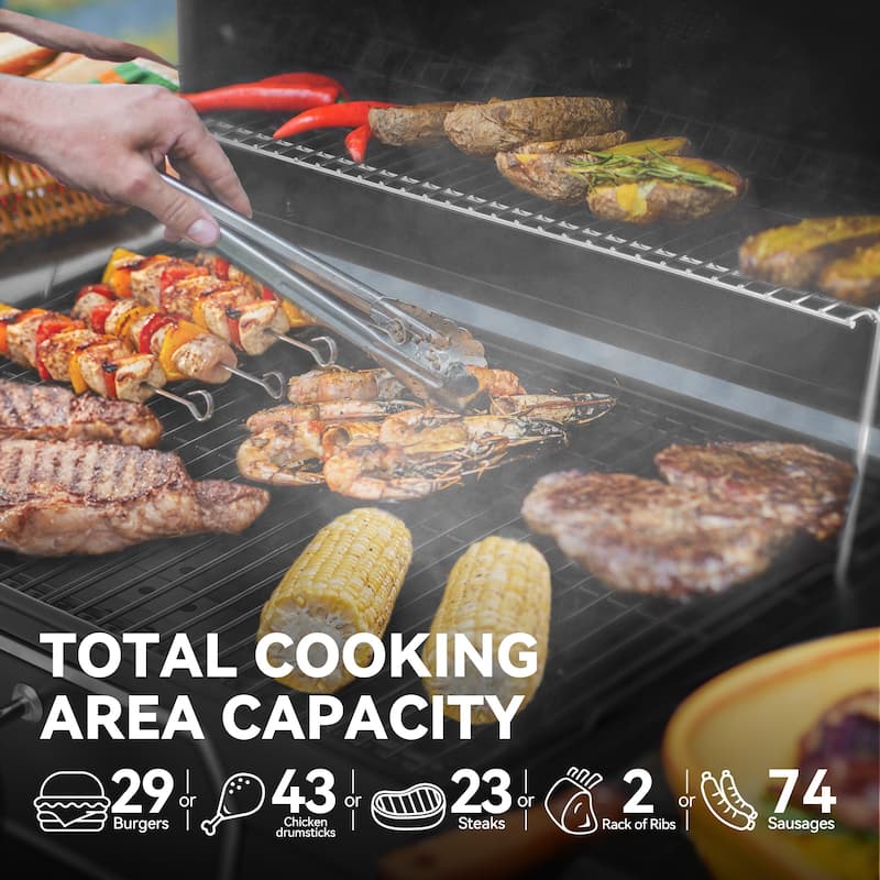Royal Gourmet CD2030AN Deluxe 30-Inch Charcoal Grill, Black