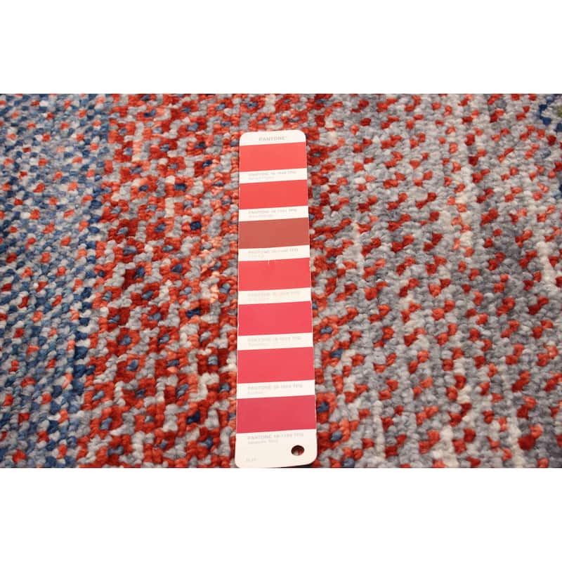 ECARPETGALLERY Hand-knotted Silk Shadow Red Wool Rug - 4'1 x 5'5