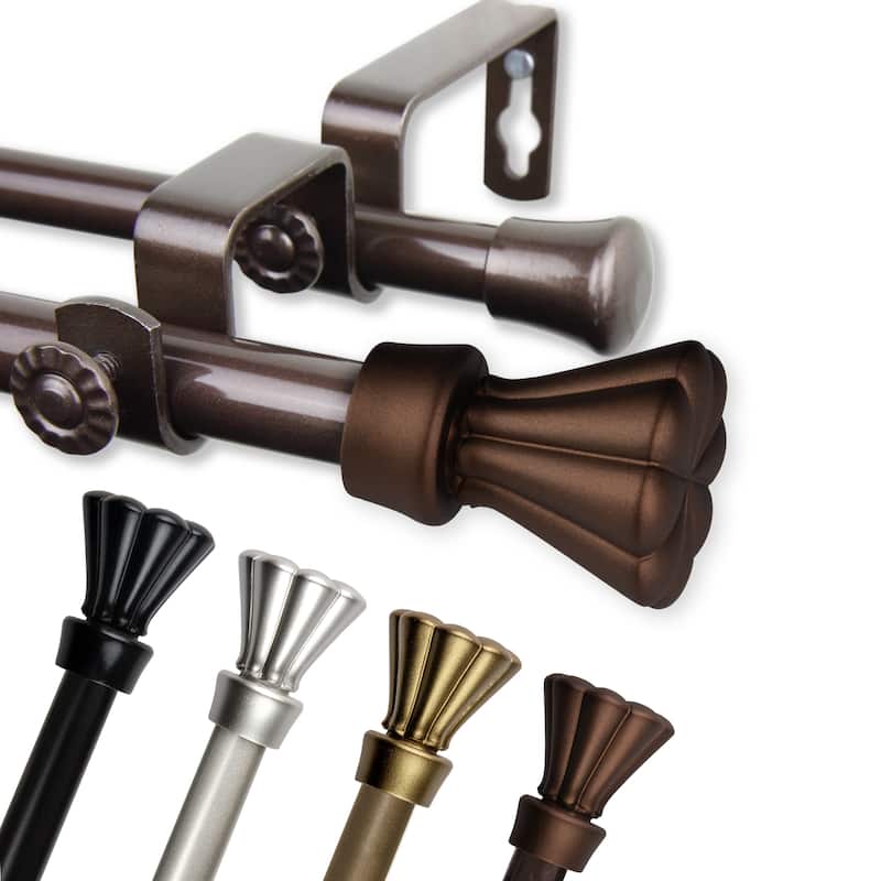 InStyleDesign Drais Double Curtain Rod 5/8-inch dia.