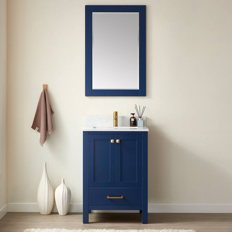 Shannon 24" Single Vanity with Composite Stone Countertop & Mirror
