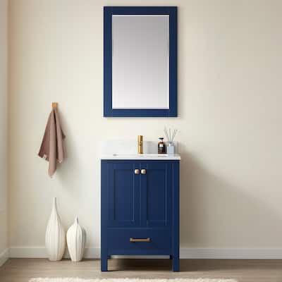 Shannon 24" Single Vanity with Composite Stone Countertop & Mirror