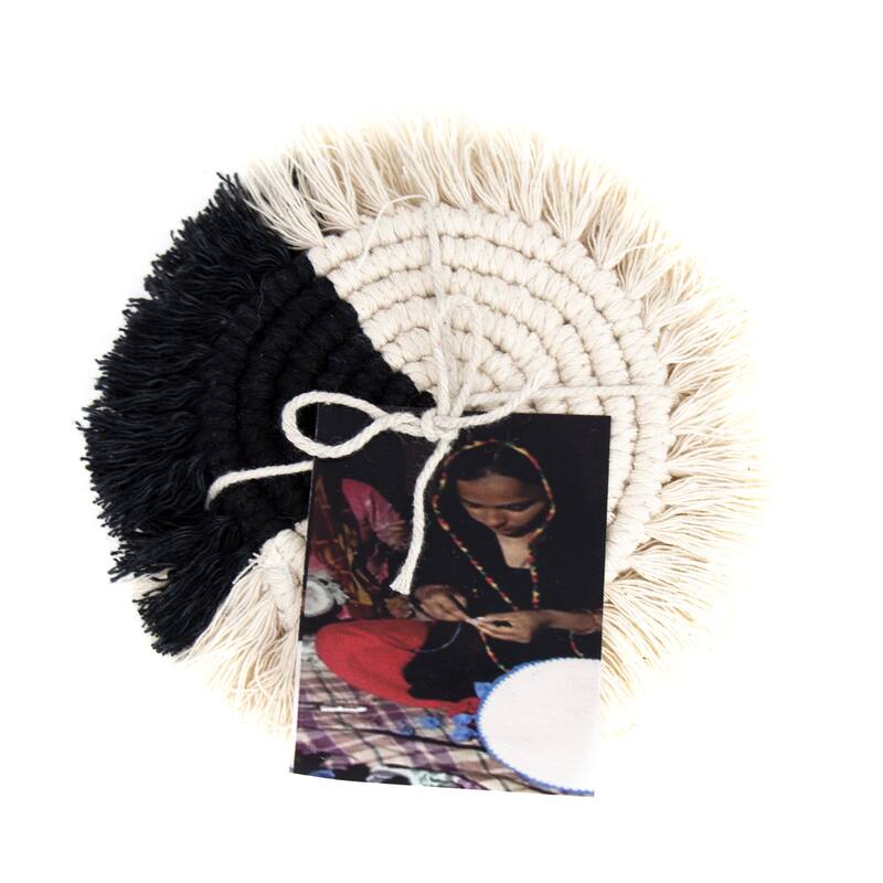 Macrame Coasters, Set of 4