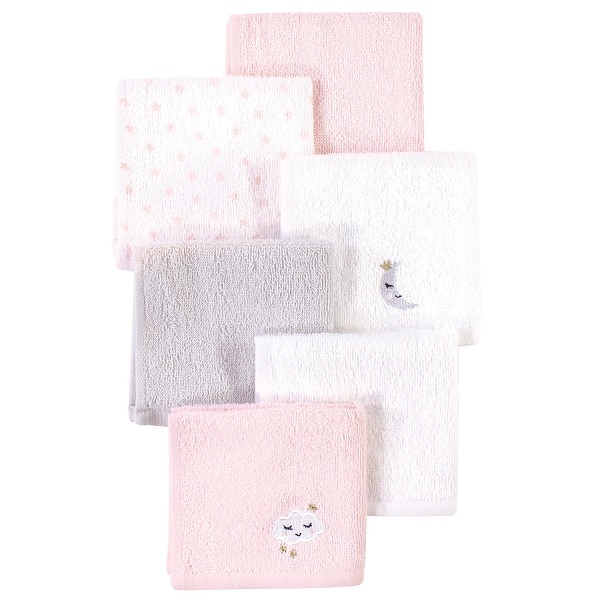 slide 1 of 1, Hudson Baby Infant Girl Super Soft Cotton Washcloths, Pink Cloud, One Size - Pink Cloud - One Size One Size - Pink Cloud